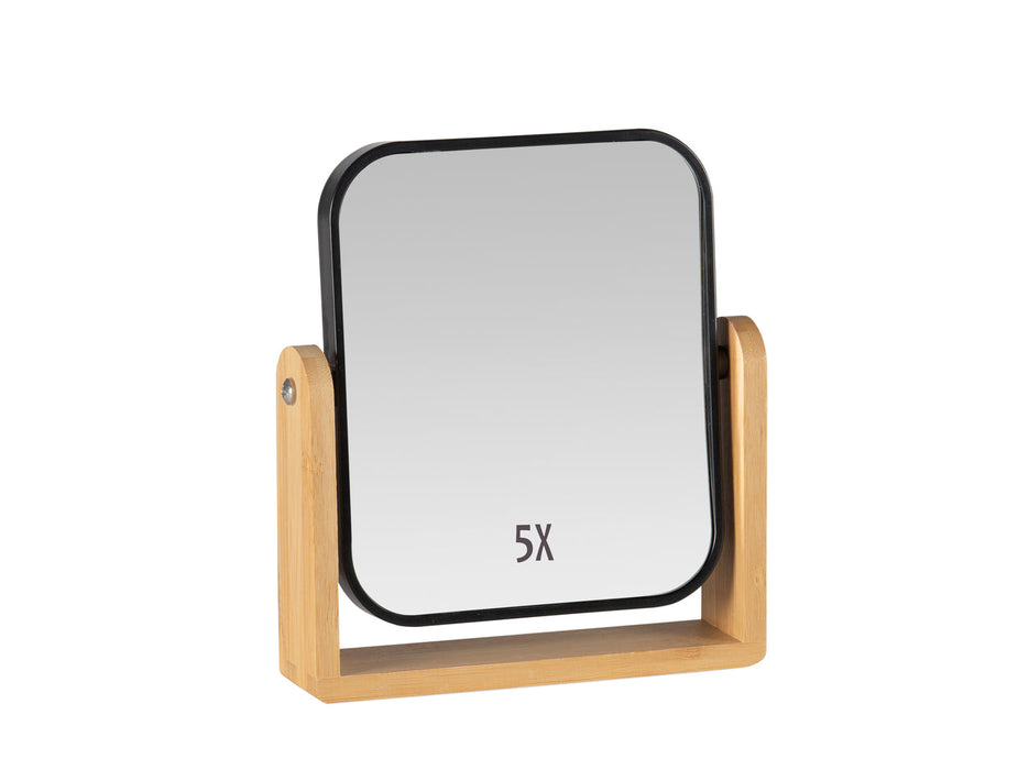 ANDREA HOUSE BA23001 Espejo de bambú negro con aumento x5