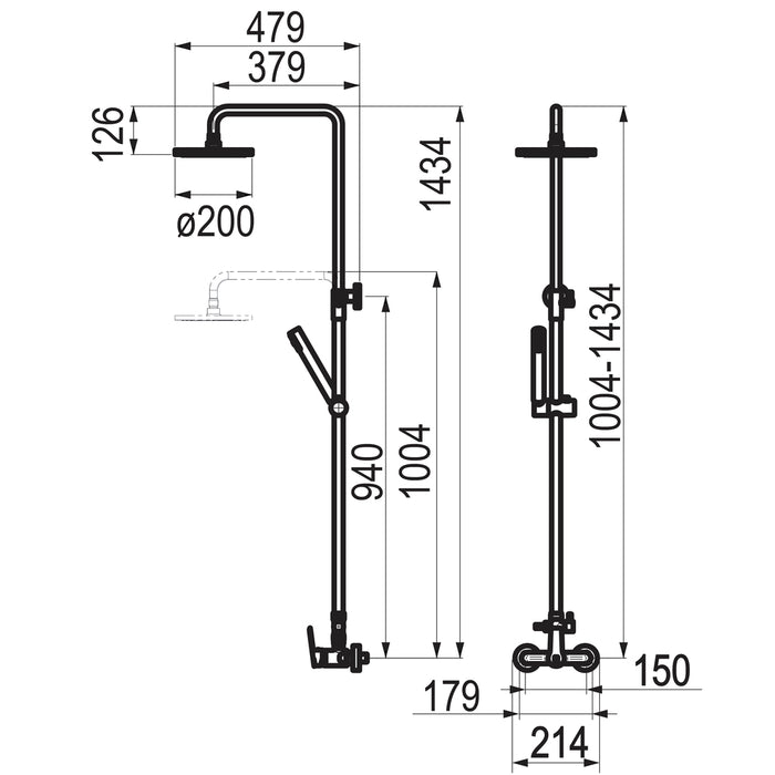PRESTO 71150100 Ingo plus columna ducha mezcladora Cromo