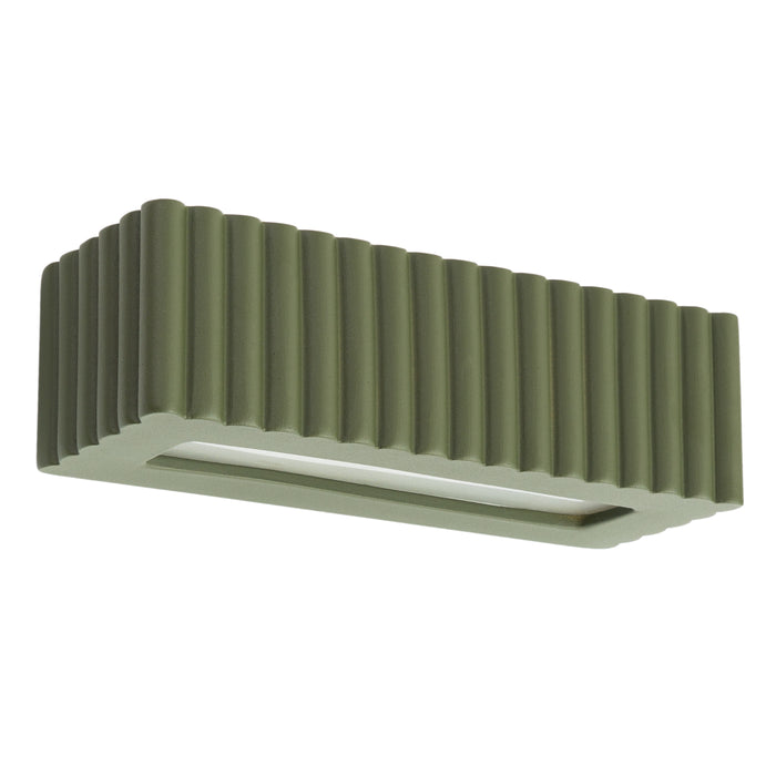 SOLLUX SL.1888 Aplique de cerámica RIGATA verde oliva verde oliva