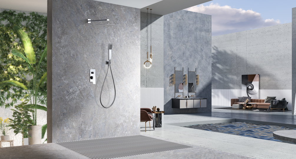 IMEX GPP048 PISA Conjunto Ducha Monomando Empotrado Cromo