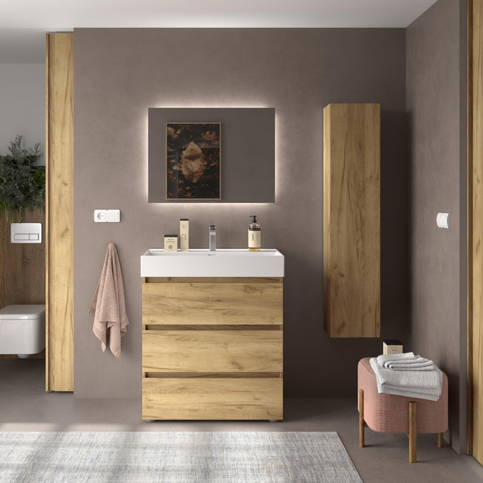 SALGAR BEQUIA Mueble 3C Lavabo Veneto Roble