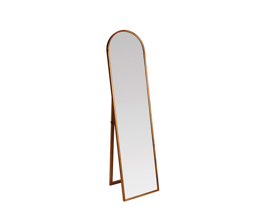 ANDREA HOUSE AX76087 Espejo Pie Madera Oscura 40X160Cm
