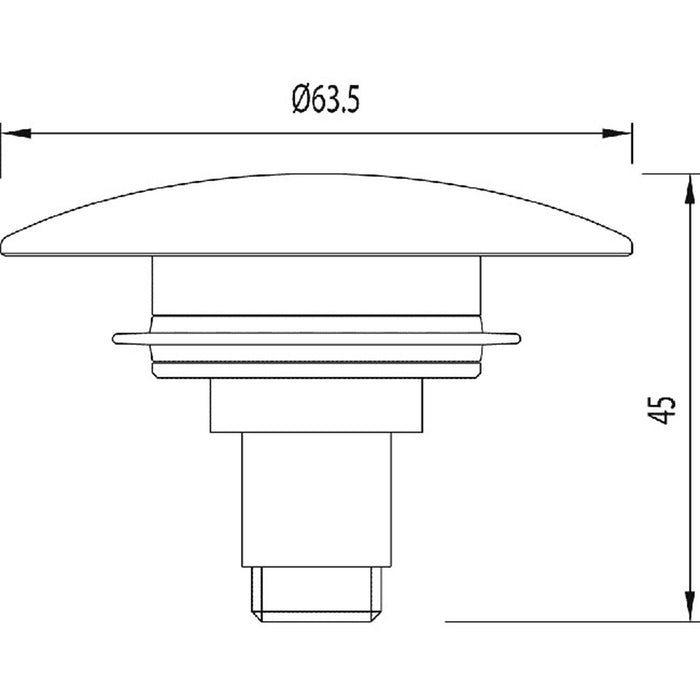 TRES 916184060 Tapón CLICK-CLACK Ø 63,5 mm