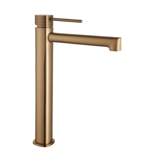 IMEX BDF065-3ORC FIRENZE-SASSARI Monomando Lavabo Alto Oro Rosa Cepillado