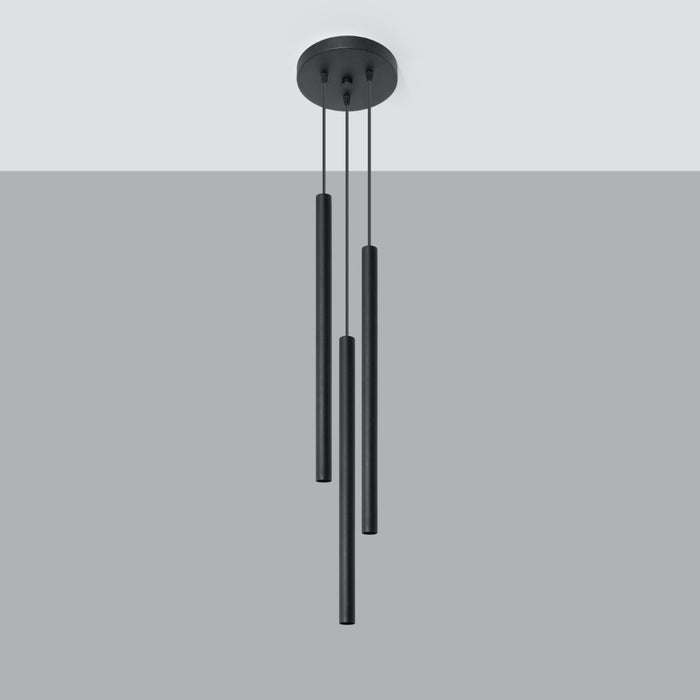 SOLLUX SL.0471 Lámpara Colgante PASTELO 3P Negro