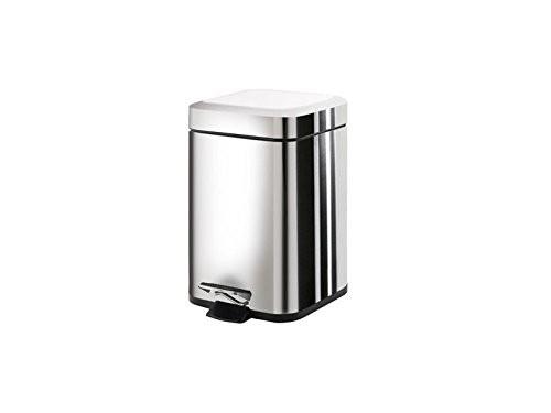 GEDY 22091300000 Square Trash Can Argenta 3L Chrome