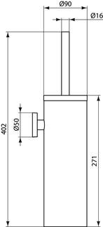 IDEAL STANDARD A9128MY IOM Escobillero A Pared Cromo