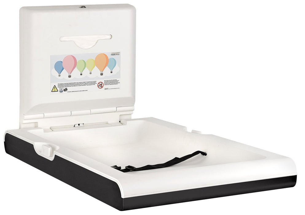 MEDICLINICS CP0016VCSB BABYMEDI Cambia Pañales Inox Negro Vertical