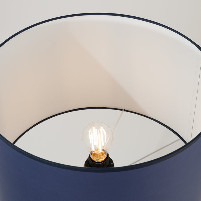 SOLLUX SL.1906 Lámpara de pie NATT navy azul marino/madera natural