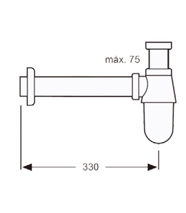 ARCOBAÑ 40SFBR  Sifón Bronce Conjunto 2p