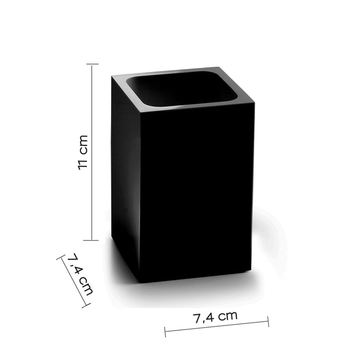 GEDY SF981400300 SOFIA Portacepillos Negro Mate