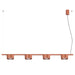 SOLLUX SL.3356 Lámpara De Araña Ovio 4 Ocre Rojo Gx53
