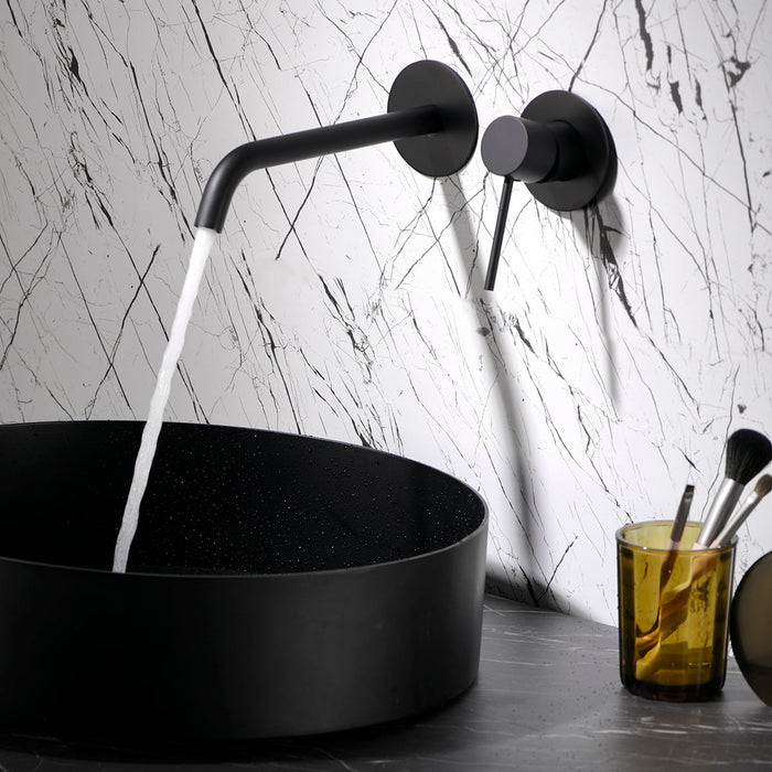 IMEX GLIS045/NG MILOS STICK Grifo de Lavabo Empotrado Negro Mate