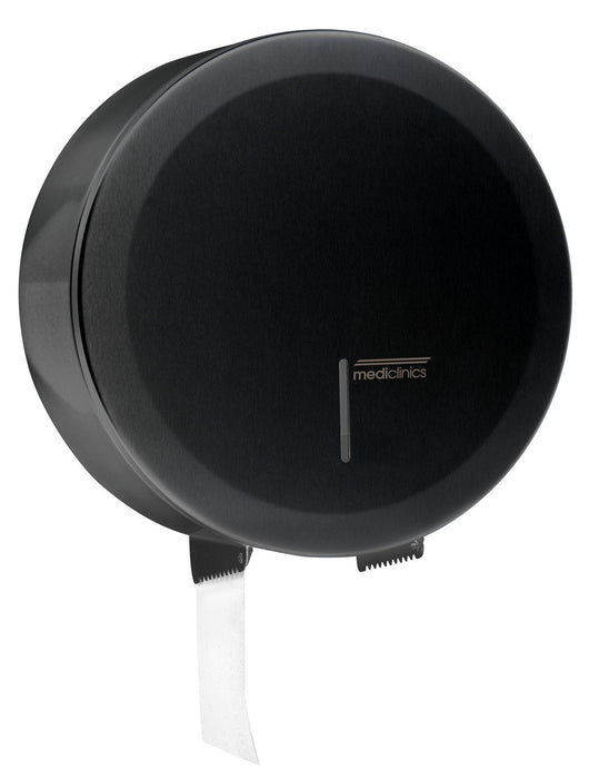 MEDICLINICS PR2783B Portarrollos Negro Papel Higiénico Circular Diámetro 230 mm