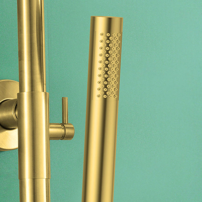 LLAVISAN L118044 Maneral Ducha Redondo 1 Pos. Oro Cepillado