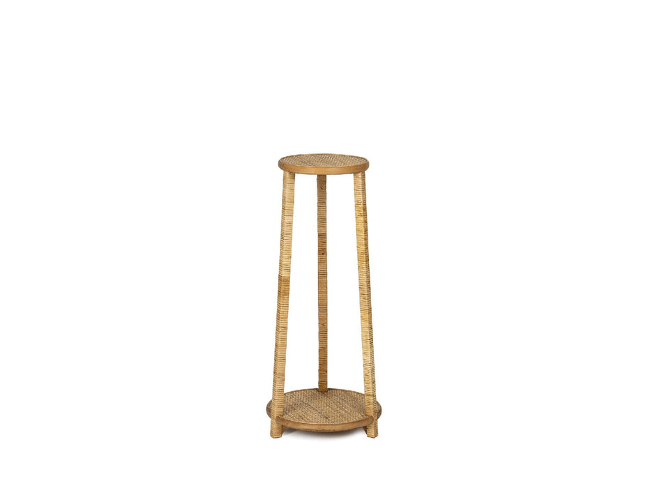 ANDREA HOUSE AX70236 Soporte Plantero Ratán Y Madera Ø31x73 CM