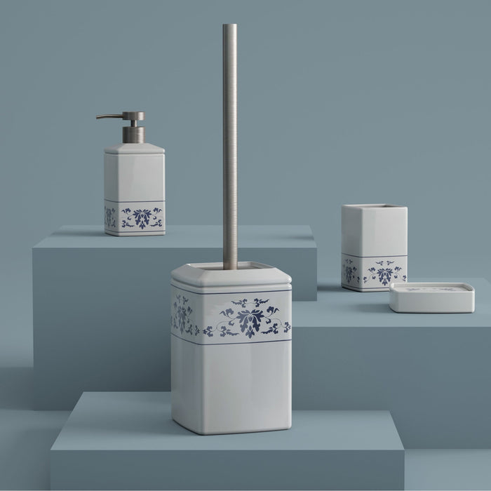 GEDY CX988900000 CIXI White Blue Toothbrush Holder