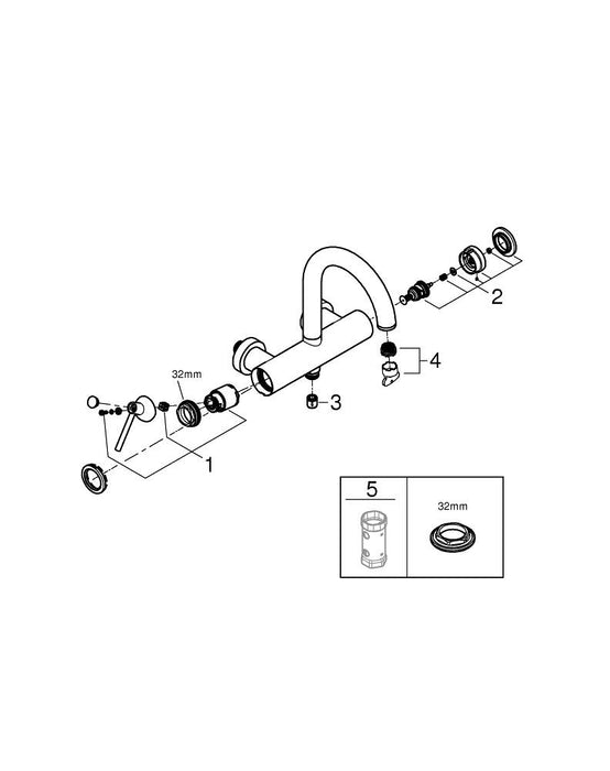GROHE 30 505 DA0 ESSENCE Monomando de fregadero 1/2" cobre brillo