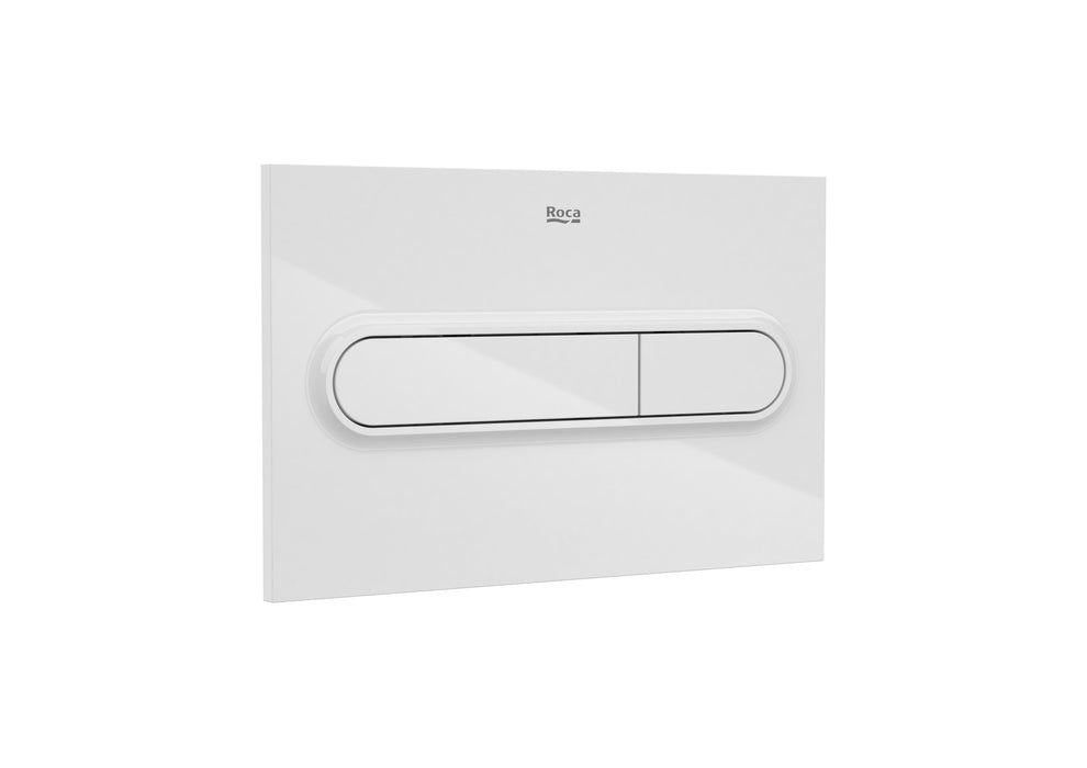 ROCA PACK THE GAP 48 SQUARE+DUPLO Wall Hung Rimless Toilet Hidden Fixings White Button