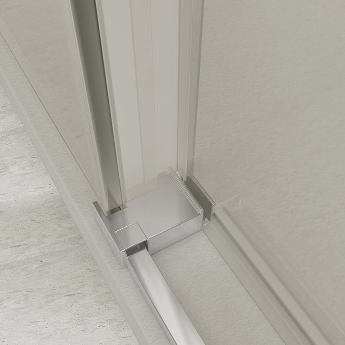 BATHME NOEL-1 Mampara Ducha 1 Fijo+1 Corredera Cromo Transparente