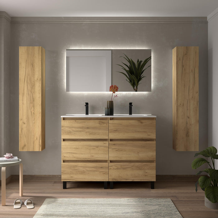 SALGAR BEQUIA Mueble 3C Lavabo Constanza 120 cm Roble