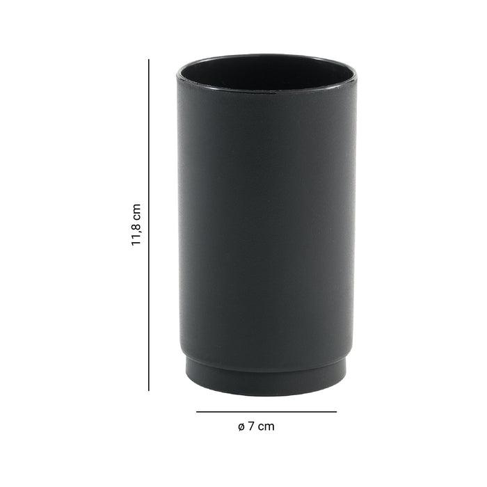 GEDY SH981400300 SHARON Matte Black Toothbrush Holder