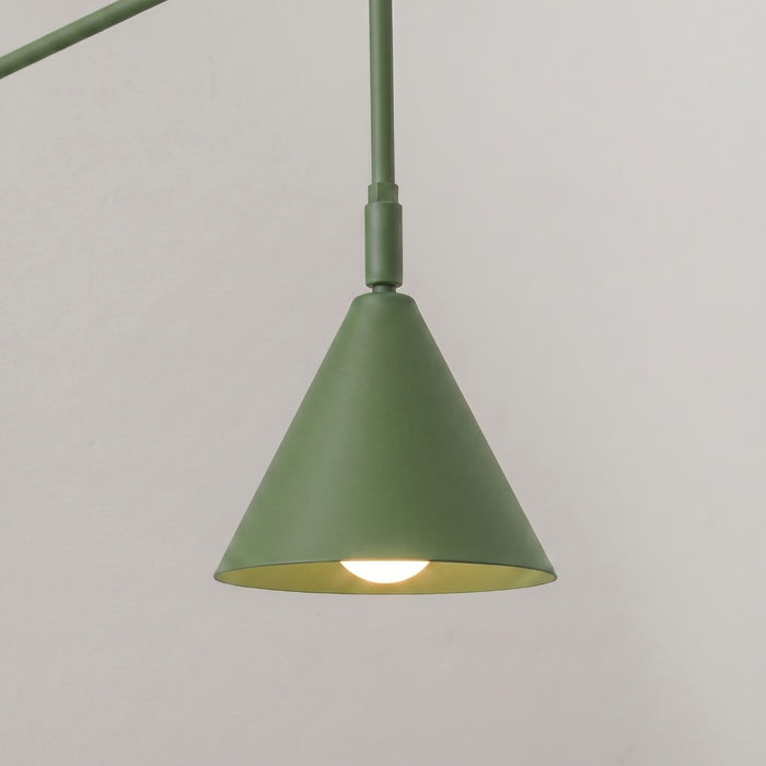 SOLLUX SL.2495 Aplique de pared NOX 1 verde oliva con interruptor