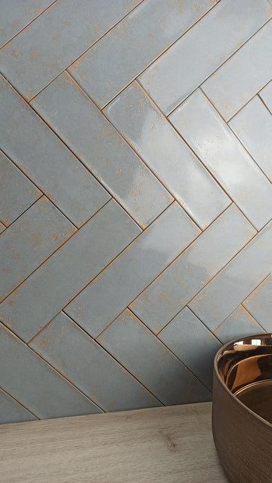 DUNE ANTIGA AZUL 6,9x24 Azulejo Pasta Blanca