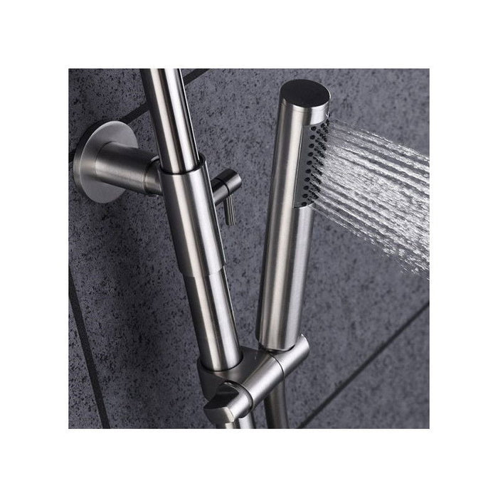 IMEX BTK017/AC MOSCU Thermostatic Faucet Telescopic Shower Set Steel