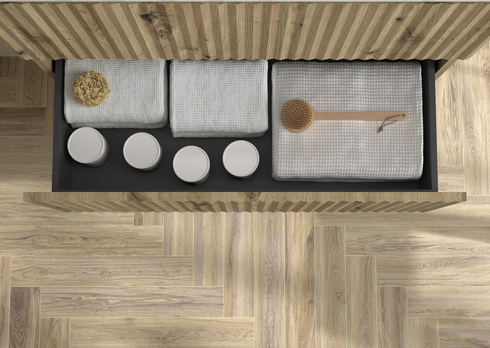 SALGAR 121750 KIRA Mueble+Lavabo TOSCANA 140cm Roble