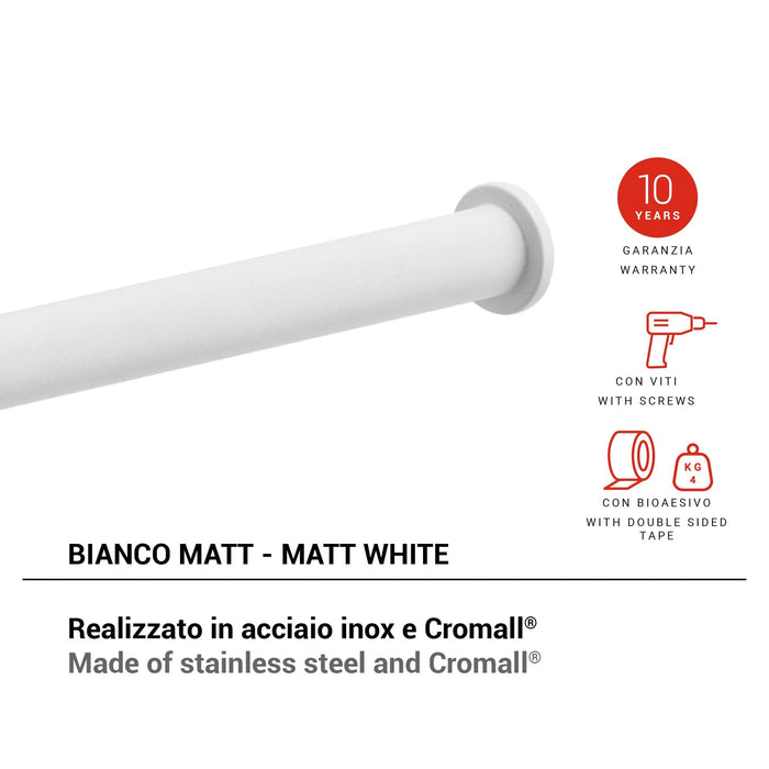 GEDY TO240200100 TONGA Matte White Toilet Paper Holder