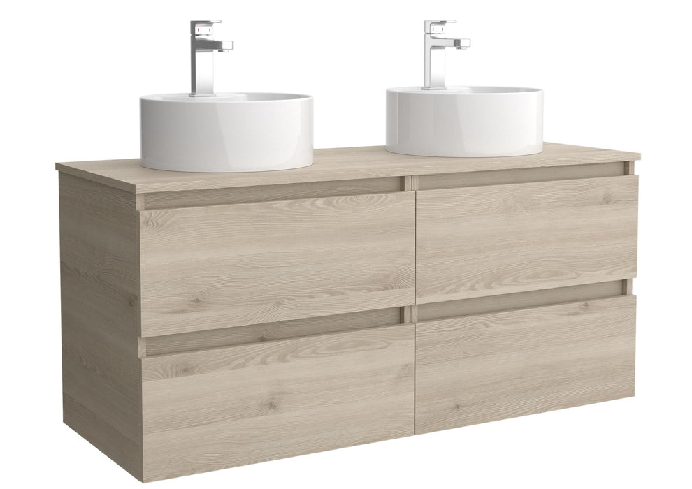 SALGAR 115850 BEQUIA Mueble de Baño 2 pozas Porcelana 120cm Natural