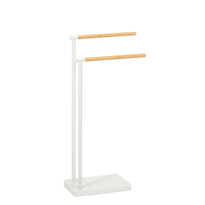 ANDREA HOUSE BA72128 Modern White Metal Standing Towel Rack