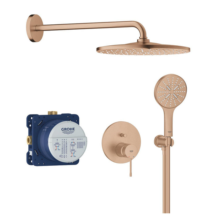 GROHE 25 287 DL0 ESSENCE Conjunto empotrado con ducha mural Rainshower Mono 310 cobre cepillado