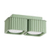 SOLLUX SL.3117 Lámpara De Techo Riff 2 Verde Salvia Gx53
