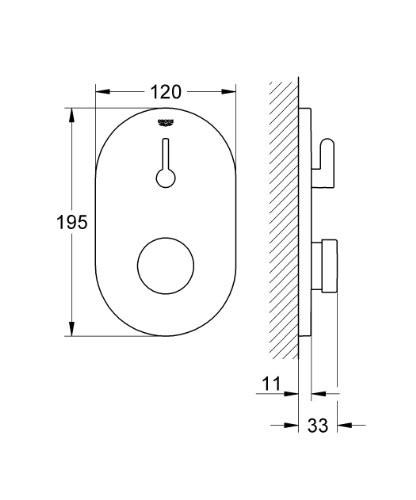 GROHE 36 321 000 EUROSMART COSMOPOLITAN Grifo Ducha Parte Exteior