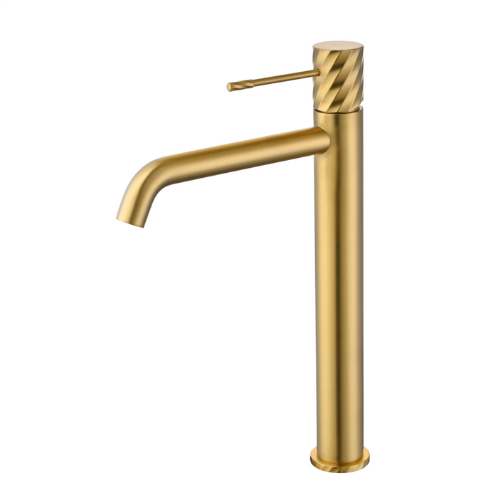 IMEX BDB063-3OC BLESS-PALAU Monomando Lavabo Alto Oro Cepillado