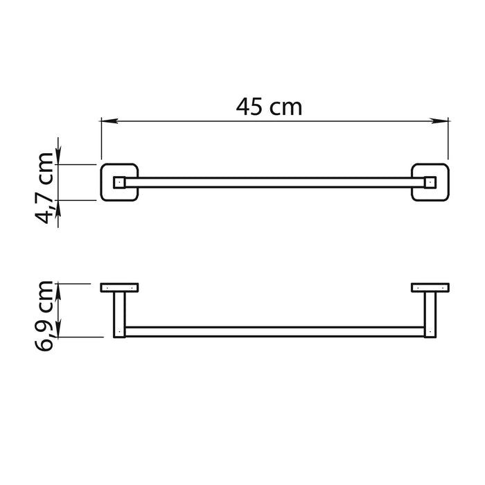 GEDY TO214502100 TONGA Toallero Blanco Mate