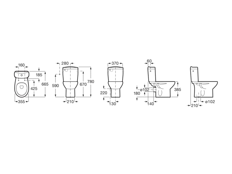 ROCA A34139X170 VICTORIA Cisterna Entrada Inferior Color Pergamon