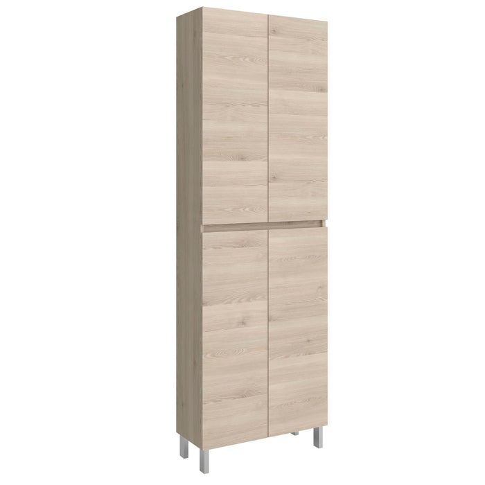 SALGAR 112584 INFINITY Armario Pie 4 Puertas Fondo 24 cm Color Natural