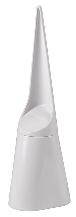 MEDICLINICS ES0421 White ABS and Polypropylene Standing Toilet Brush Holder