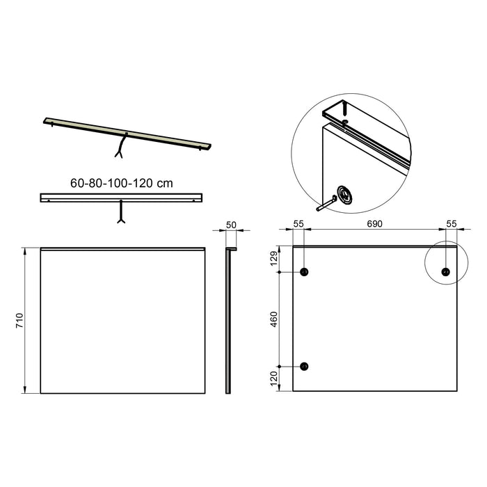 VISOBATH OPORTO Chrome Wall Light