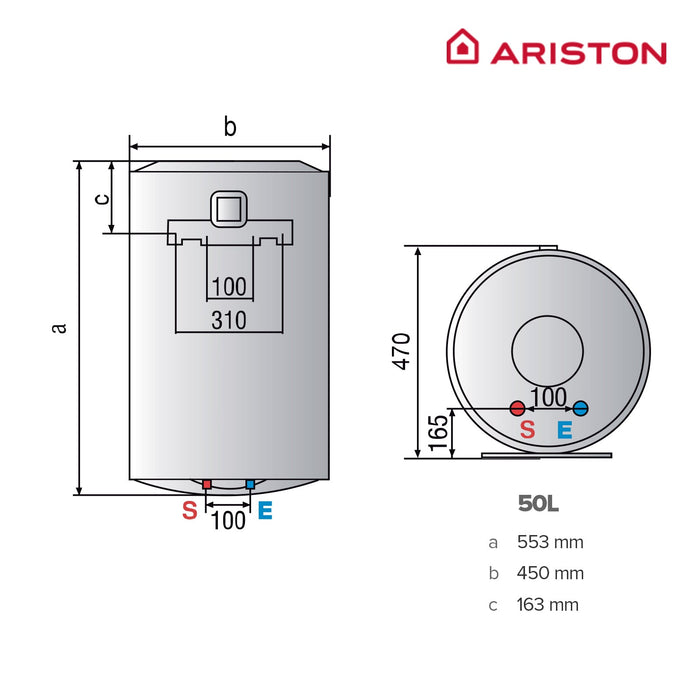 ARISTON LYDOS WIFI Vertical Electric Water Heater Energy Class B