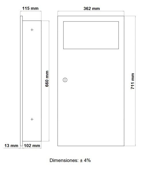 MEDICLINICS PPE0010CS Papelera empotrable Acero Mate