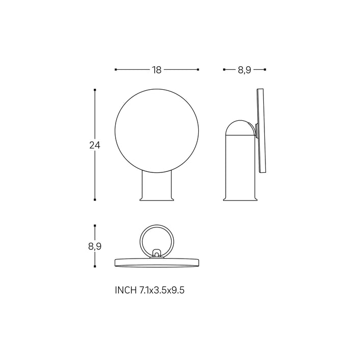 COSMIC WJC277A0084088 GEYSER Mirror Magnification X5 Countertop Terracotta