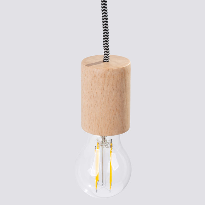 SOLLUX SL.1644 Aplique NIMBI E27 con interruptor madera natural/blanco/negro
