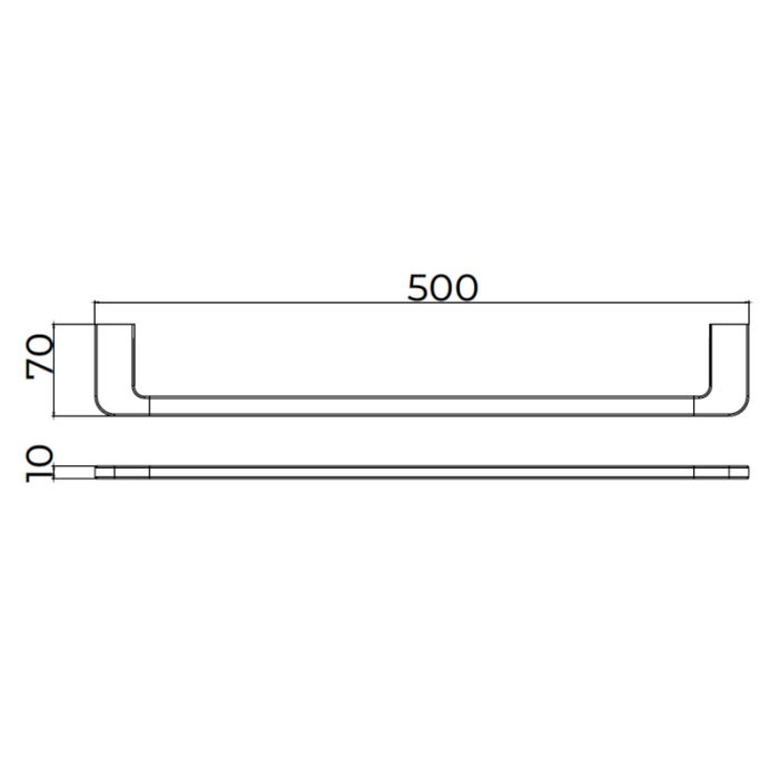 MEDIMEX CAN007-04 NOVA Toallero 50 cm Cromo