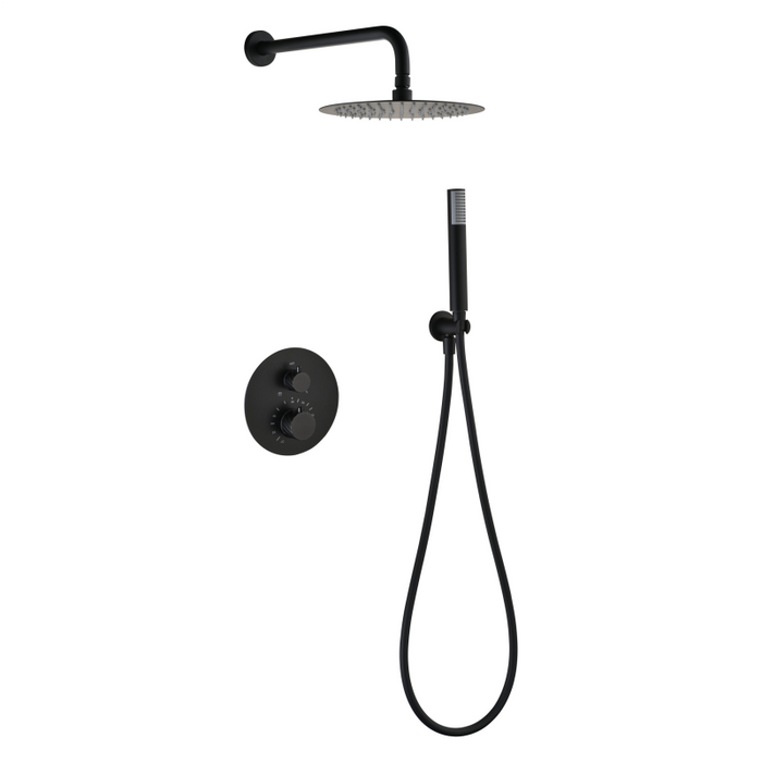 IMEX GTP063/NG BLESS-PALAU Conjunto Grifería Termostatica Empotrada Negro