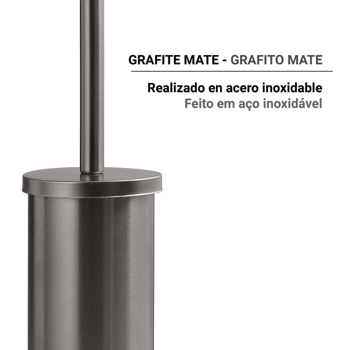 GEDY 52338100200 FLIP Toilet Brush Holder Gun Metal