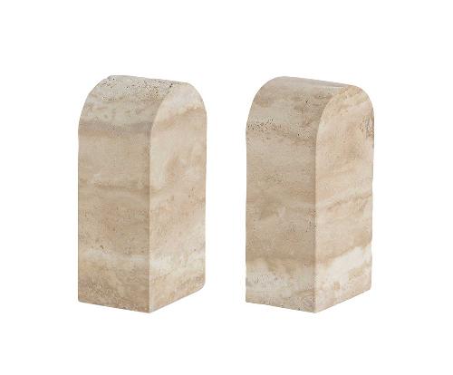 ANDREA HOUSE AX24151 2 Sujetalibros Travertino 7X5X14 Cm